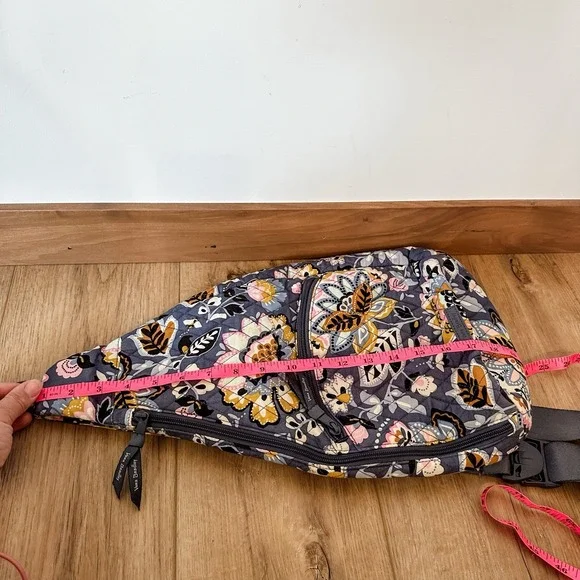 Vera Bradley Lighten Up Sling Backpack Charmont Meadow Gray - Picture 9 of 10